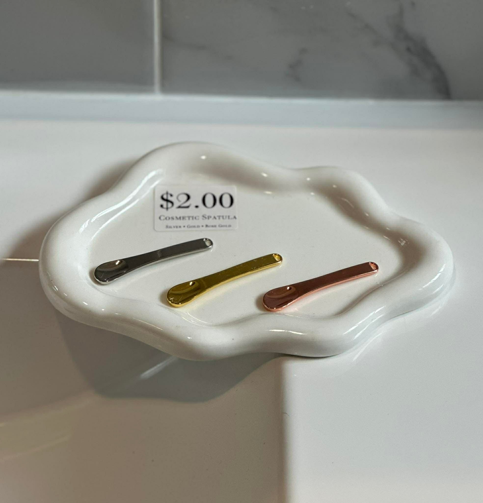 Zinc Alloy Cosmetic Face Spatula