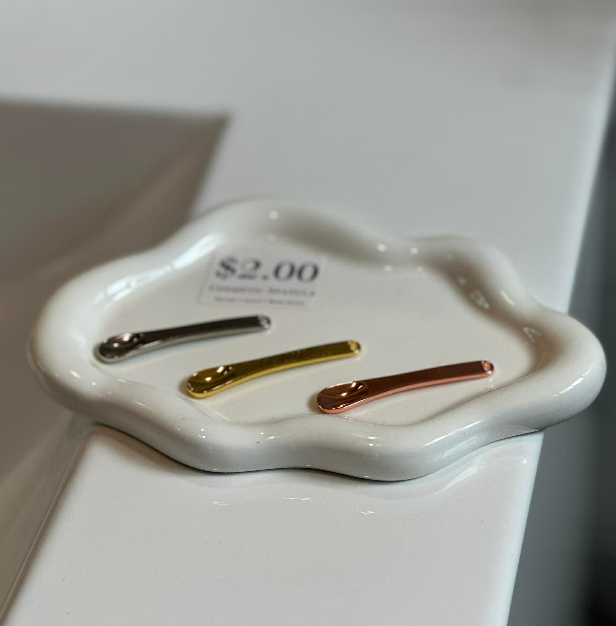 Zinc Alloy Cosmetic Face Spatula